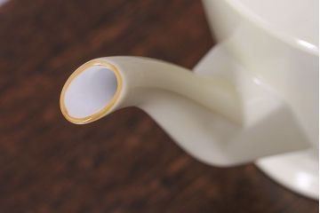 アンティーク雑貨　オールドノリタケ(Noritake、則武、日陶)　花柄と角ばった取っ手が可愛らしいレトロなポット