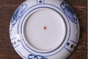 江戸期　角福　染付小皿2枚セット(和食器)(1)