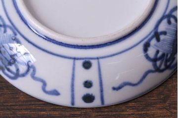 江戸期　角福　染付小皿2枚セット(和食器)(1)