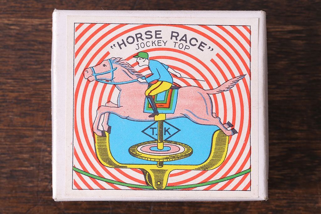 アンティーク雑貨　昭和レトロ　タイガー商会　T.K　ジョッキーゴマ(輸出用)(3)