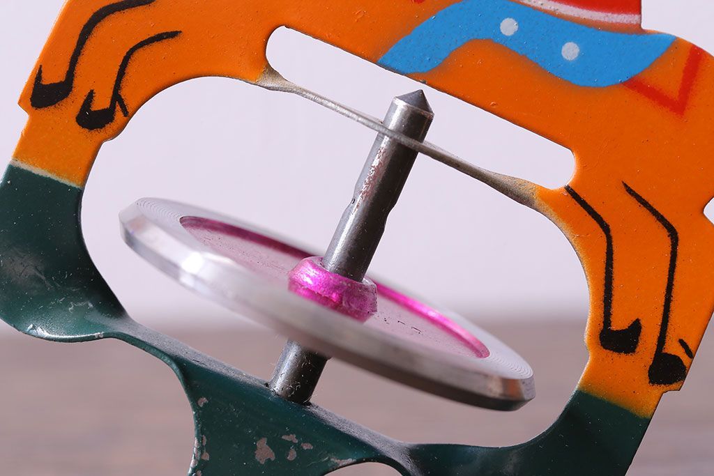 アンティーク雑貨　昭和期　タイガー商会　T.K　レトロなジョッキーゴマ(輸出用)(2)