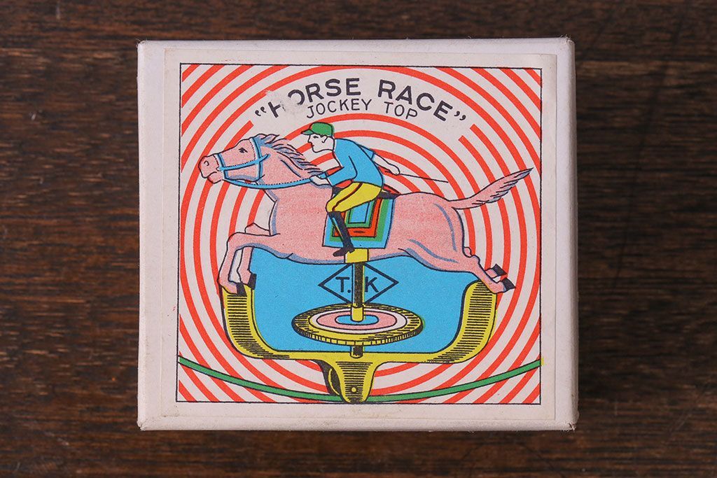 アンティーク雑貨　昭和期　タイガー商会　T.K　レトロなジョッキーゴマ(輸出用)(2)