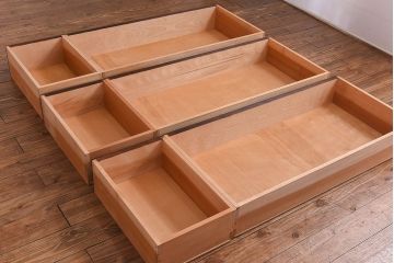 ビンテージ　松本民芸家具　リメイク　品良く仕上げてくれるローチェスト(引き出し、和タンス)