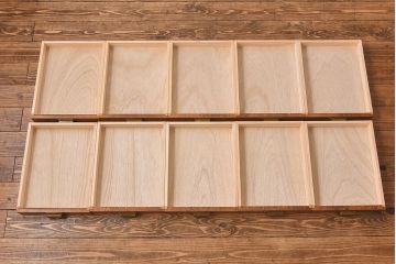 ペイント家具　両面引き出し付き特大ダイニングテーブル(作業台、作業テーブル)