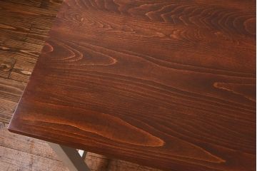 ペイント家具　両面引き出し付き特大ダイニングテーブル(作業台、作業テーブル)