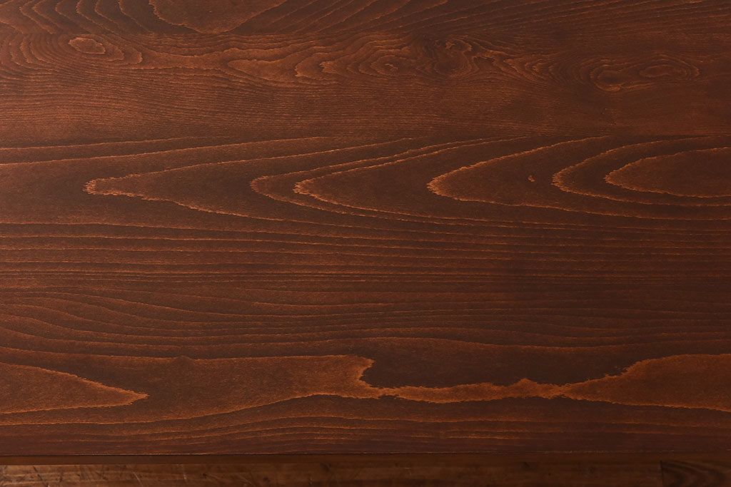 ペイント家具　両面引き出し付き特大ダイニングテーブル(作業台、作業テーブル)