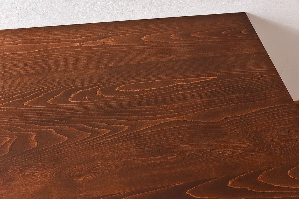 ペイント家具　両面引き出し付き特大ダイニングテーブル(作業台、作業テーブル)