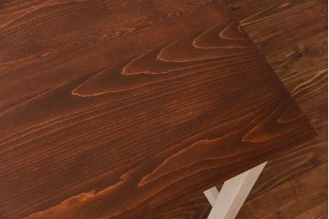 ペイント家具　両面引き出し付き特大ダイニングテーブル(作業台、作業テーブル)