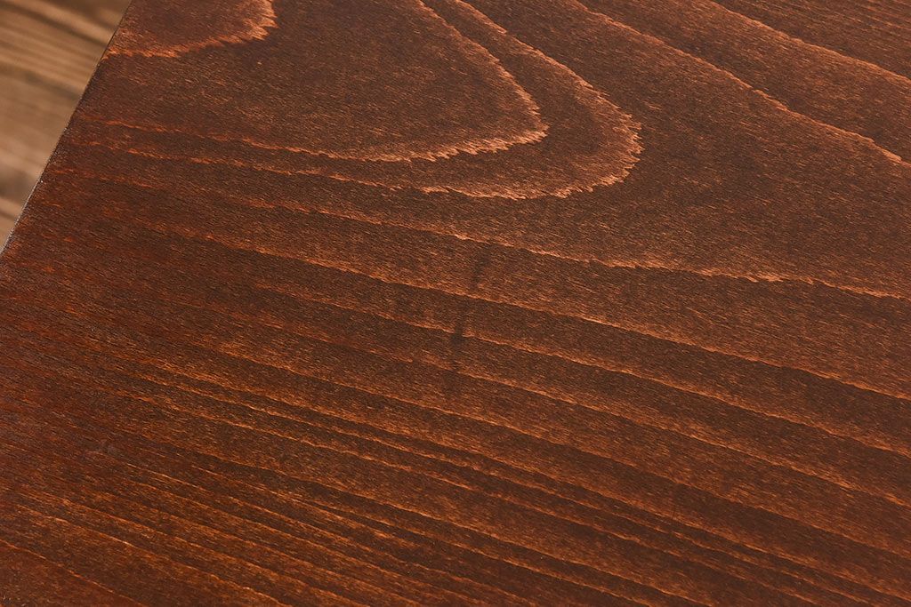 ペイント家具　両面引き出し付き特大ダイニングテーブル(作業台、作業テーブル)