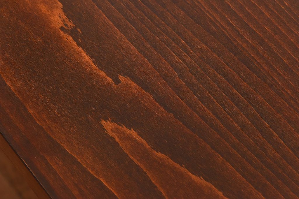 ペイント家具　両面引き出し付き特大ダイニングテーブル(作業台、作業テーブル)