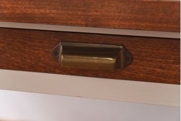 ペイント家具　両面引き出し付き特大ダイニングテーブル(作業台、作業テーブル)