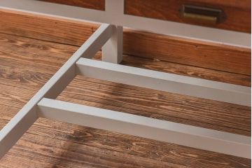 ペイント家具　両面引き出し付き特大ダイニングテーブル(作業台、作業テーブル)