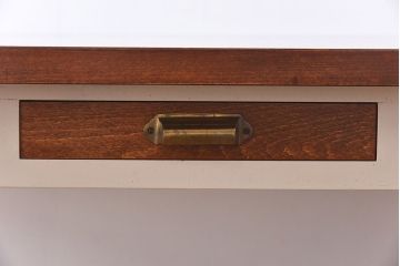 ペイント家具　両面引き出し付き特大ダイニングテーブル(作業台、作業テーブル)