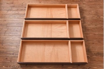 ビンテージ　松本民芸家具　リメイク　脚付きローチェスト(引き出し、和タンス)