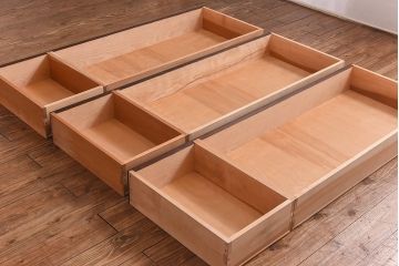 ビンテージ　松本民芸家具　リメイク　脚付きローチェスト(引き出し、和タンス)