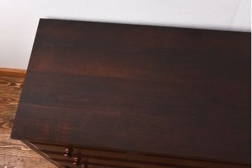 ビンテージ　松本民芸家具　リメイク　脚付きローチェスト(引き出し、和タンス)