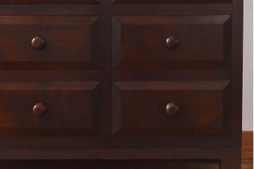 ビンテージ　松本民芸家具　リメイク　脚付きローチェスト(引き出し、和タンス)