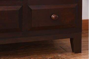 ビンテージ　松本民芸家具　リメイク　脚付きローチェスト(引き出し、和タンス)