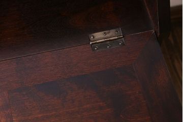 中古　松本民芸家具　シックな雰囲気漂うT型ライティングビューロー(ワークデスク、在宅ワーク、在宅用)(定価約31万円)