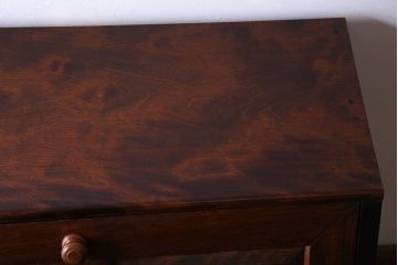 中古　松本民芸家具　シックな雰囲気漂うT型ライティングビューロー(ワークデスク、在宅ワーク、在宅用)(定価約31万円)