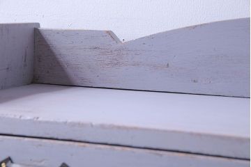 ペイント家具　ラベンダーのような色がかわいらしい小さなライティングビューロー(ワークデスク、在宅ワーク、在宅用、学習机)