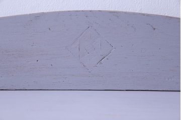 ペイント家具　ラベンダーのような色がかわいらしい小さなライティングビューロー(ワークデスク、在宅ワーク、在宅用、学習机)