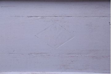 ペイント家具　ラベンダーのような色がかわいらしい小さなライティングビューロー(ワークデスク、在宅ワーク、在宅用、学習机)