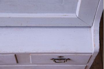 ペイント家具　ラベンダーのような色がかわいらしい小さなライティングビューロー(ワークデスク、在宅ワーク、在宅用、学習机)