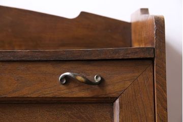 レトロ家具　昭和レトロ　小ぶりで可愛らしいライティングビューロー(デスク、簿記机、在宅ワーク、在宅用子供机)