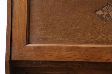 レトロ家具　昭和レトロ　小ぶりで可愛らしいライティングビューロー(デスク、簿記机、在宅ワーク、在宅用子供机)