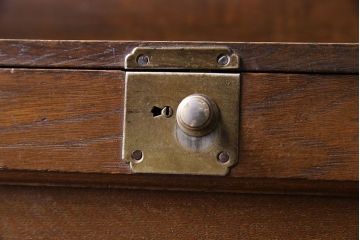 レトロ家具　昭和レトロ　小ぶりで可愛らしいライティングビューロー(デスク、簿記机、在宅ワーク、在宅用子供机)