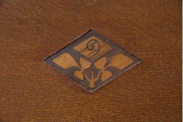 レトロ家具　昭和レトロ　小ぶりで可愛らしいライティングビューロー(デスク、簿記机、在宅ワーク、在宅用子供机)