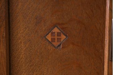 レトロ家具　昭和レトロ　小ぶりで可愛らしいライティングビューロー(デスク、簿記机、在宅ワーク、在宅用子供机)