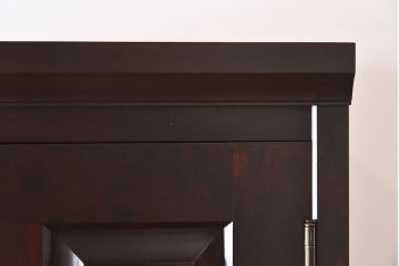中古　北海道民芸家具　細身のサイズが珍しいワードローブ(収納棚、キャビネット)