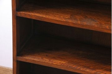 アンティーク家具　イギリスアンティーク　オーク材　シックな雰囲気が魅力のブックシェルフ(本棚、飾り棚)