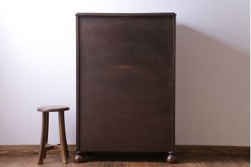 アンティーク家具　イギリスアンティーク　オーク材　シックな雰囲気が魅力のブックシェルフ(本棚、飾り棚)