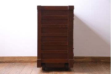 ビンテージ　民芸家具　前面ケヤキ材　米沢車箪笥(時代箪笥)