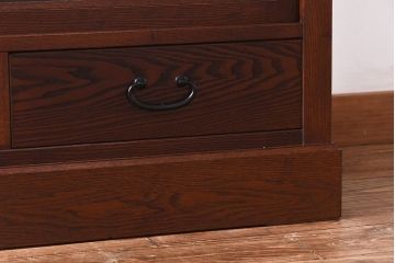 中古　民芸家具　和モダンにぴったりの水屋箪笥サイドボード(収納棚、ローボード)