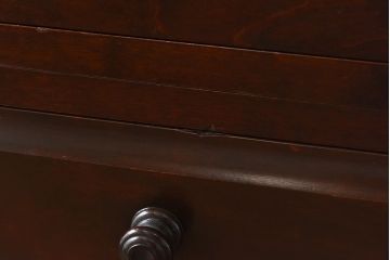 中古　美品　北海道民芸家具　HM165K　収納力抜群のシックな食器棚(カップボード、キャビネット)(定価57万円)(1)