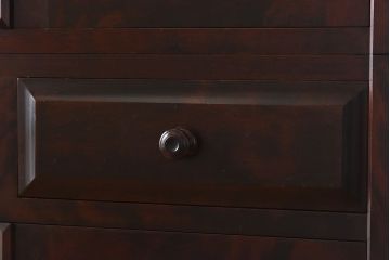 中古　美品　北海道民芸家具　HM165K　収納力抜群のシックな食器棚(カップボード、キャビネット)(定価57万円)(1)