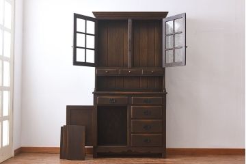 中古　飛騨産業　PROVINCIAL(プロヴィンシャル・プロビンシャル)　特注　古い風格のあるカップボード(食器棚、キャビネット)(定価約78万円)