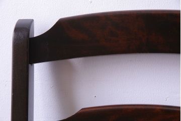 中古　北海道民芸家具　HM620　滑らかな質感が美しいラダーバックチェア(椅子、ダイニングチェア)(3)