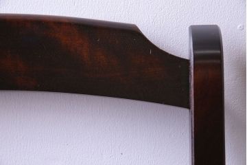 中古　北海道民芸家具　HM620　滑らかな質感が美しいラダーバックチェア(椅子、ダイニングチェア)(3)