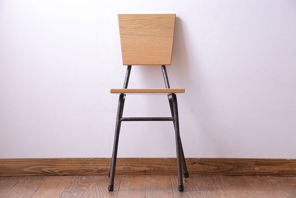 ラフジュ工房オリジナル　ナラ材　シンプルなチェア(椅子、ダイニングチェア)(1)