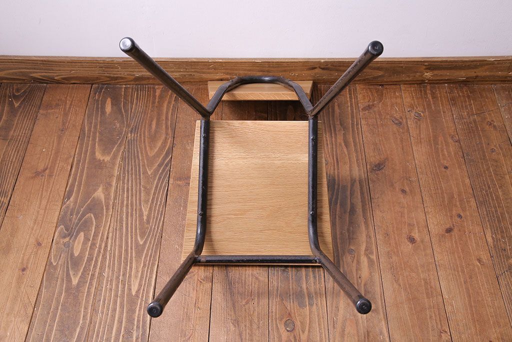 ラフジュ工房オリジナル　ナラ材　シンプルなチェア(椅子、ダイニングチェア)(1)