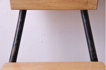 ラフジュ工房オリジナル　ナラ材　シンプルなチェア(椅子、ダイニングチェア)(2)