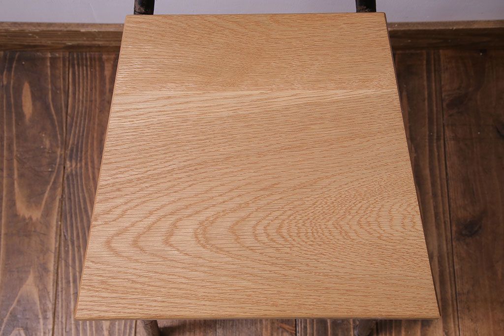 ラフジュ工房オリジナル　ナラ材　シンプルなチェア(椅子、ダイニングチェア)(2)