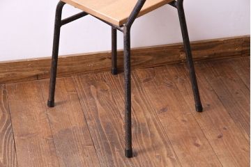 ラフジュ工房オリジナル　ナラ材　シンプルなチェア(椅子、ダイニングチェア)(3)