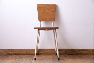 ペイント家具　ナラ材　ナチュラルな雰囲気漂うシンプルなチェア(イス、椅子)(2)