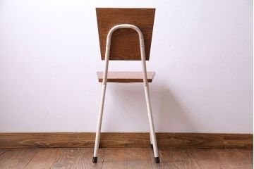 ペイント家具　ナラ材　ナチュラルな雰囲気漂うシンプルなチェア(イス、椅子)(2)